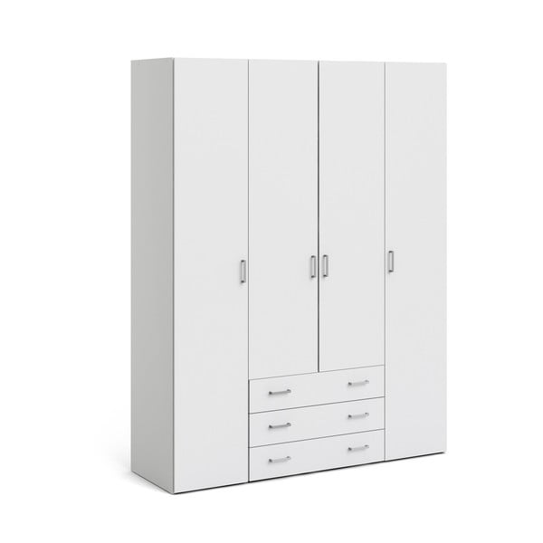 Fehér ruhásszekrény 154x200 cm Space – Tvilum-image-2