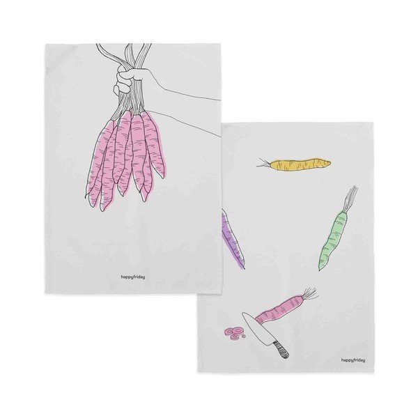 Pamut konyharuha szett 2 db-os 50x70 cm Carrots – Happy Friday