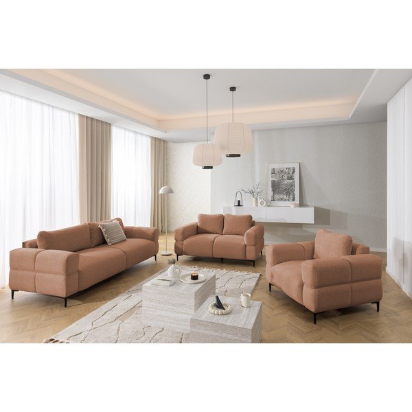 Terrakotta színű kanapé 154 cm Helio – Ropez-image-4