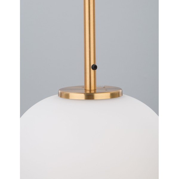Fehér-sárgaréz színű üveg függőlámpa ø 27 cm Lato – Nova Luce-image-2