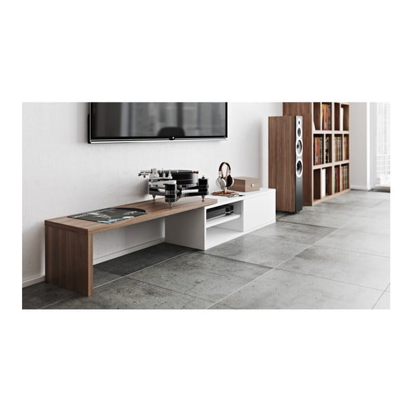 Move fehér TV-állvány, diófa dekor - TemaHome-image-4