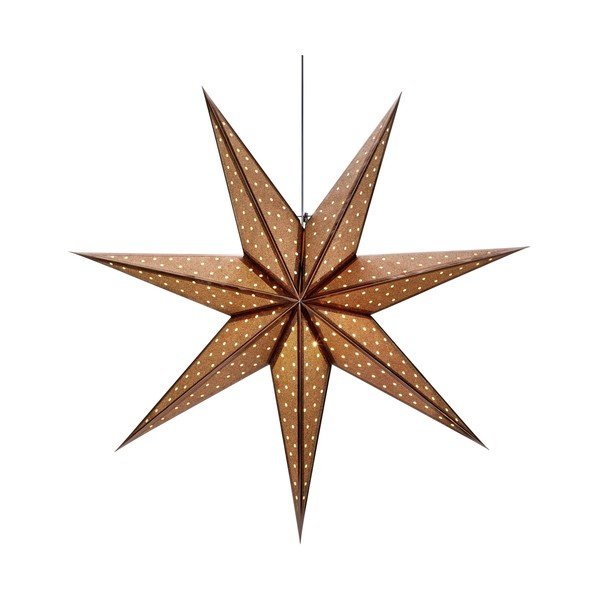 Barna fénydekoráció karácsonyi mintával ø 45 cm Glitter – Markslöjd