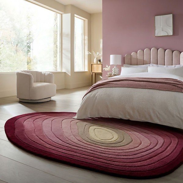 Lila kézi szövésű gyapjú szőnyeg 200x290 cm Puddle Ombre  – Flair Rugs-image-1