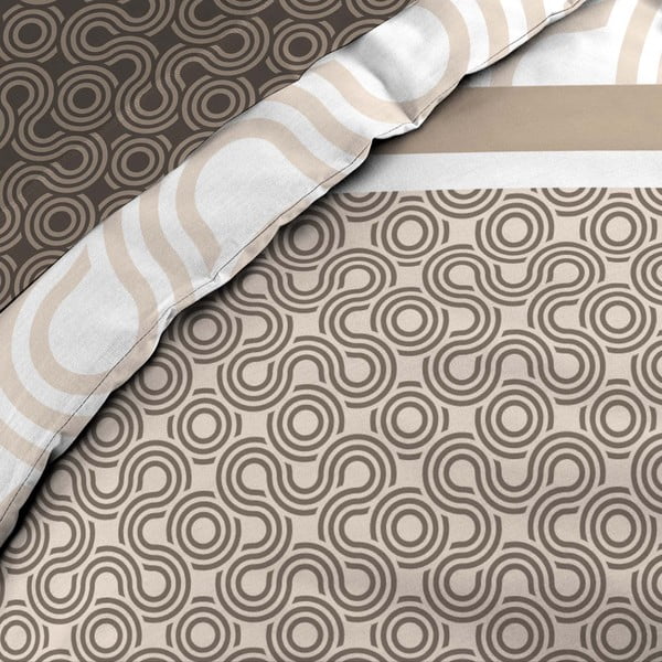 Barna kétszemélyes-hosszabbított pamut ágyneműhuzat lepedővel-hatrészes 240x220 cm Pacha – douceur d'intérieur-image-2