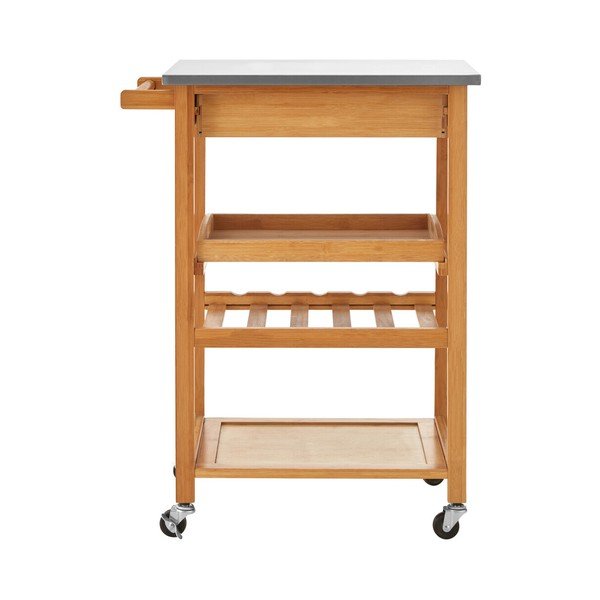 Bambusz gurulós zsúrkocsi 41x58 cm Harlow – Premier Housewares-image-4