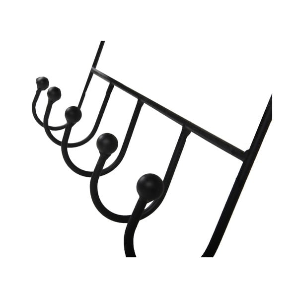 Fekete fém fali fogas polccal 42 cm Almeria – Garden Pleasure-image-2