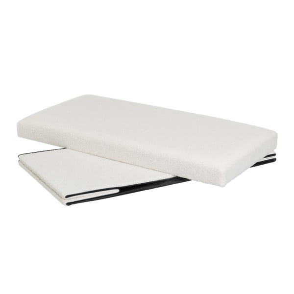 Fehér buklé puff Ecru – Casa Selección-image-2