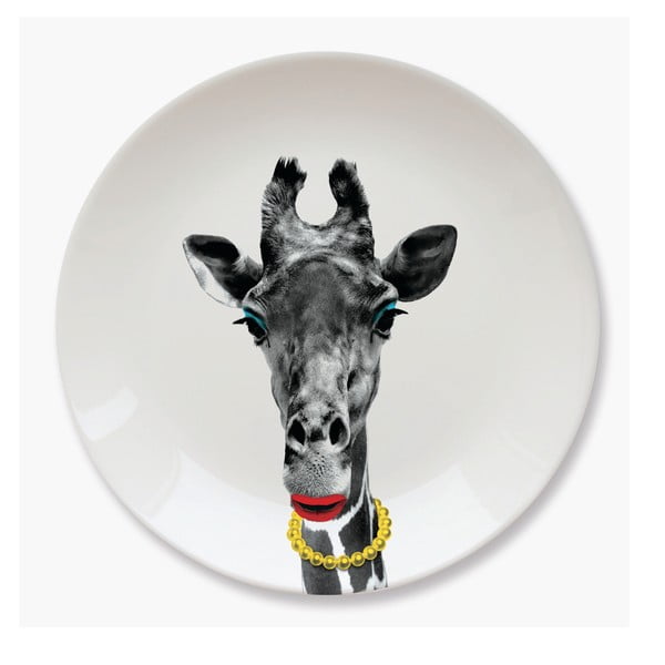 Giraffe kerámia tányér - Just Mustard