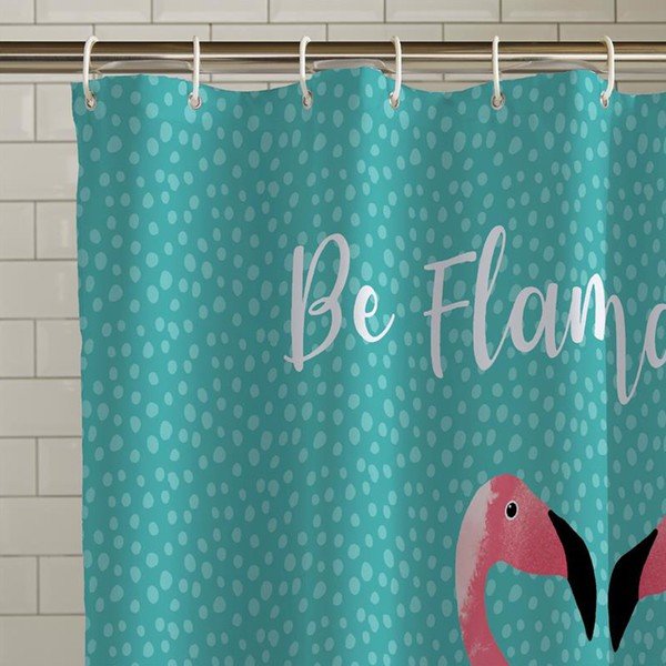 Zuhanyfüggöny 180x180 cm Flamingo - Catherine Lansfield-image-1