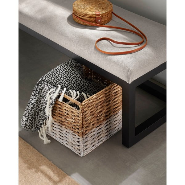 Fekete-szürkésbézs pad Loya – Kave Home-image-1