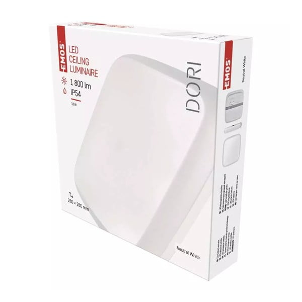 Fehér LED mennyezeti lámpa 28x28 cm Dori – EMOS-image-1