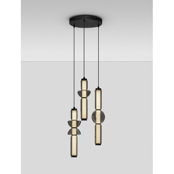 Szürke üveg LED dimmelhető függőlámpa ø 38 cm Ulon – Nova Luce-image-4