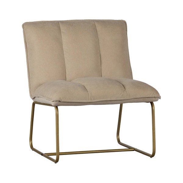 Fie bézs karosszék aranyszínű szerkezettel - WOOOD