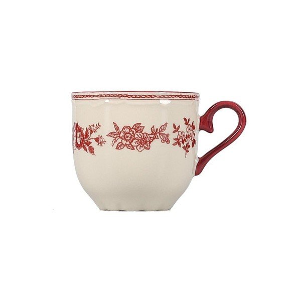 Borvörös-elefántcsont színű porcelán csésze 215 ml Cyril – S|P Collection