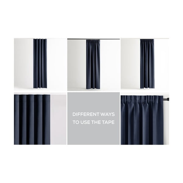 Sötétkék dimout (részleges sötétítő) függöny 140x245 cm Kierra – Restilo-image-3