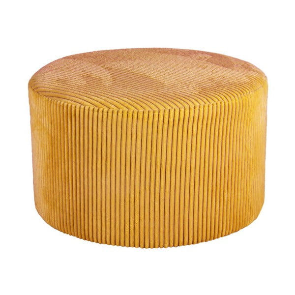 Glam sárga kordbársony puff, ⌀ 52 cm - Leitmotiv