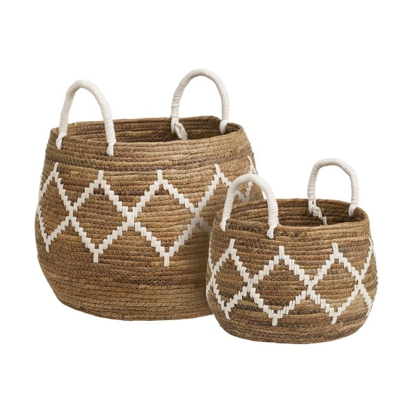 Vesszőfonott tárolókosár szett 2 db-os ø 41x32 cm Altea – House Nordic-image-3