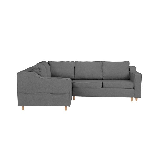 Jonquille szürke négyszemélyes kinyitható kanapé, bal oldali - Mazzini Sofas-image-2