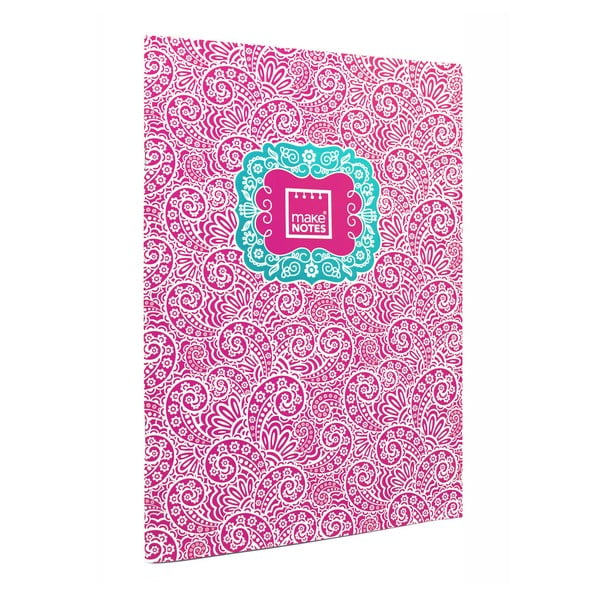 Paisley One rózsaszín napló, A4, 40 lap - Makenotes