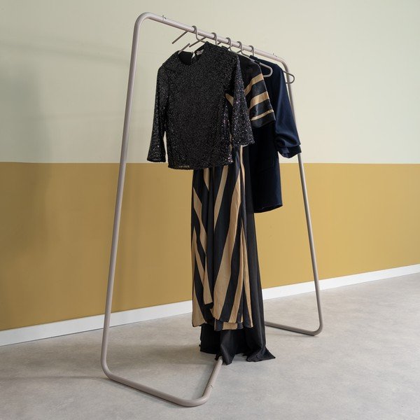 Szürkésbarna acél ruhatartó állvány 118x160x57 cm Hang-On – Spinder Design-image-1