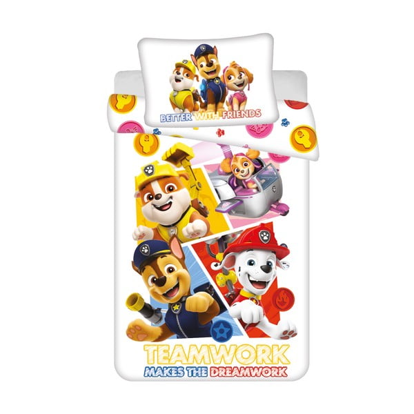 Pamut gyerek ágyneműhuzat babaágyhoz 100x135 cm Paw Patrol – Jerry Fabrics