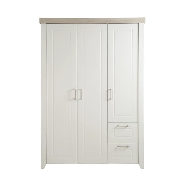 Fehér gyerek ruhásszekrény 139x199 cm Felicia – Roba-image-2