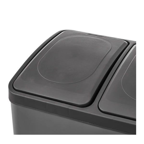 Rozsdamentes acél szelektív-pedálos szemetes 30 l Litros – Casa Selección-image-3