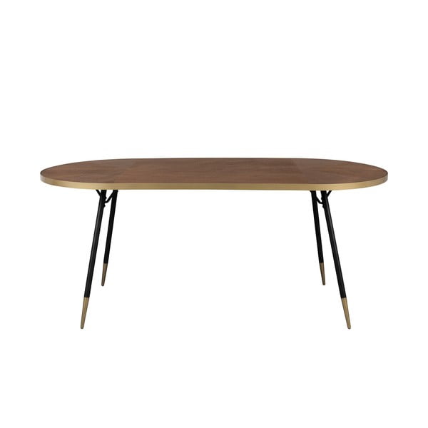 Étkezőasztal kőrisfa dekoros asztallappal 90x180 cm Denise – White Label