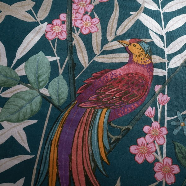 Zöld kétszemélyes ágyneműhuzat 200x200 cm Tropical Floral Birds - Catherine Lansfield-image-3