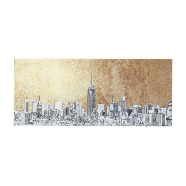 NY View üvegezett kép, 120 x 50 cm - Kare Design