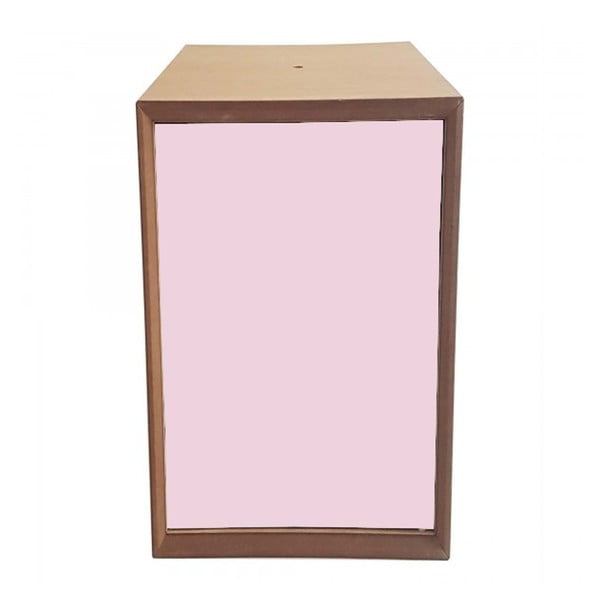 PIXEL kocka polcokkal és rózsaszín ajtóval, 40 x 80 cm - Ragaba