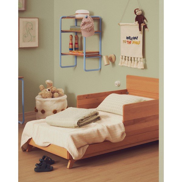 Világoszöld jacquard gyerek takaró 130x170 cm Tivaro – Kave Home-image-2