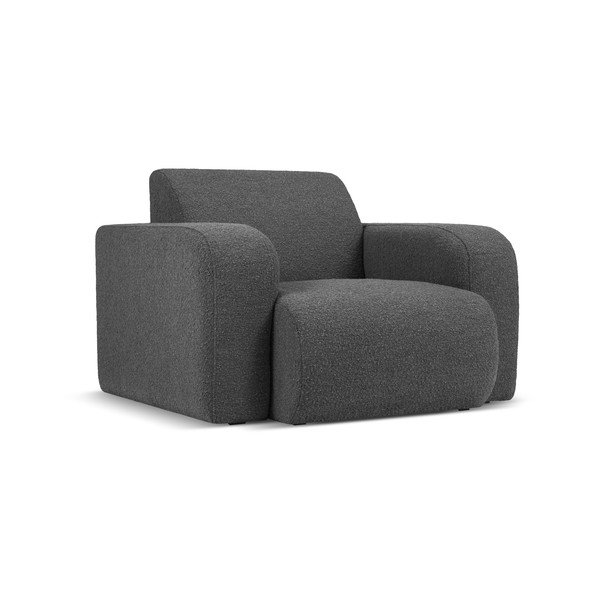 Sötétszürke buklé fotel Molino – Micadoni Home