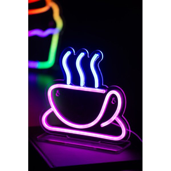 Rózsaszín LED neon fénydekoráció 5 W Coffee – Leitmotiv-image-1