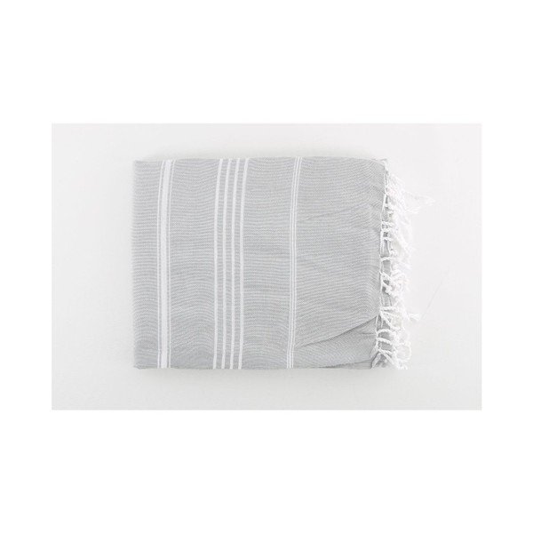 Hammam Sultan világosszürke pamut fürdőlepedő, 100 x 180 cm-image-2