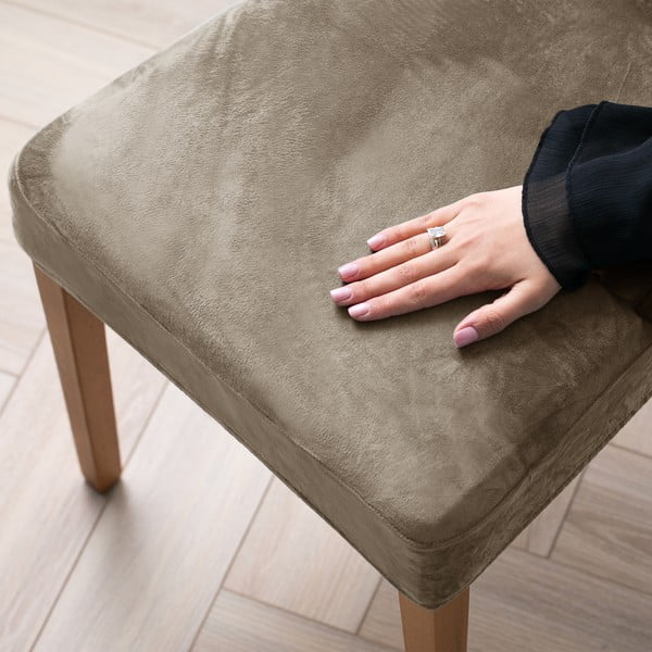 Szürkésbézs gumis szék huzat 48 cm Sento – Restilo-image-1