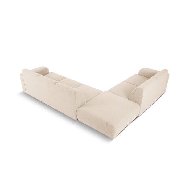 Bézs buklé sarokkanapé (bal oldali) Molino – Micadoni Home-image-3