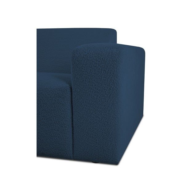 Sötétkék buklé sarokkanapé (bal oldali) Roxy – Scandic-image-3