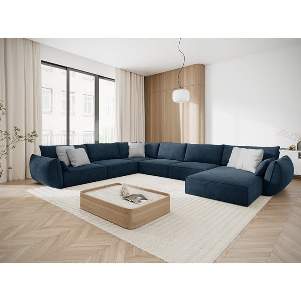 Sötétkék sarokkanapé (bal oldali) Vanda – Mazzini Sofas-image-1