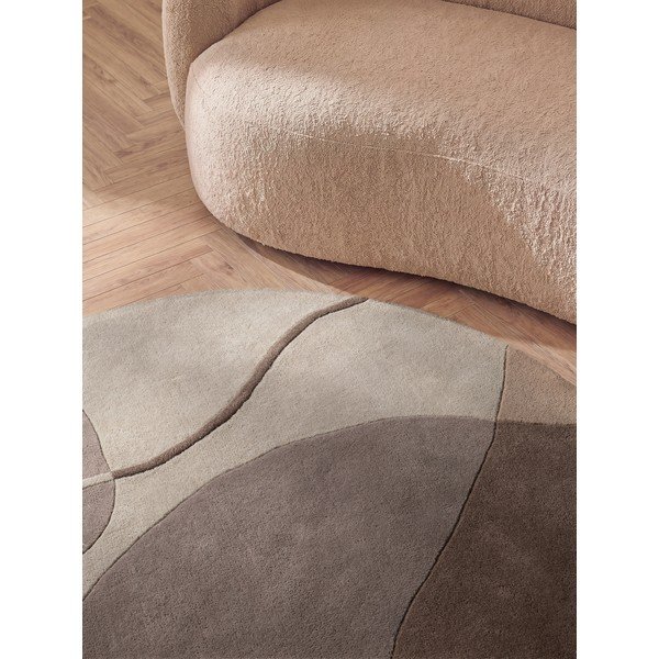 Barna-bézs gyapjú kerek szőnyeg ø 160 cm Virelle – Villeroy&Boch-image-2