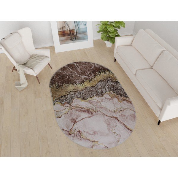 Barna-aranyszínű mosható szőnyeg 120x180 cm – Vitaus-image-1