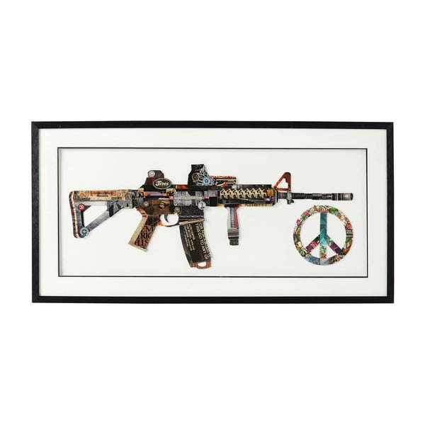 Art Peace No War keretezett kép, 100 x 50 cm - Kare Design