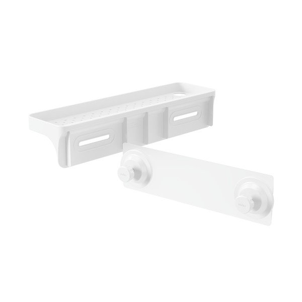 Fehér öntapadós újrahasznosított műanyag fürdőszobai polc Flex Adhesive – Umbra-image-4