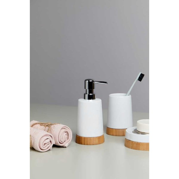 Fehér kerámia fürdőszobai kiegészítő szett Bamboo – Wenko-image-1
