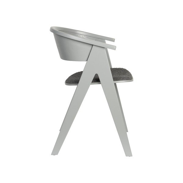 Szürke kárpitozott karfás étkezőfotel NDSM – Zuiver-image-4