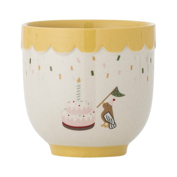 Sárga-krémszínű kőedény gyerek bögre 150 ml Celebrate – Bloomingville Mini-image-3