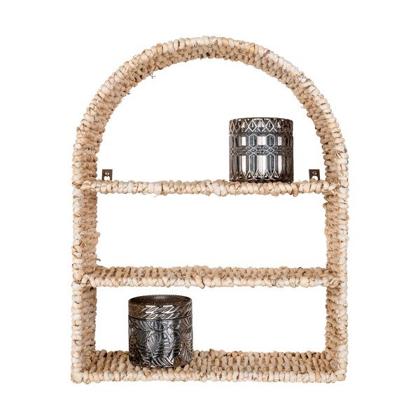 Natúr színű többszintes rattan fali polc Namur – House Nordic-image-2