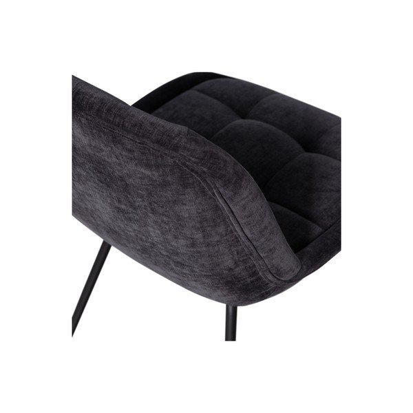 Sötétszürke bársony étkezőszék szett 2 db-os Crate – BePureHome-image-4