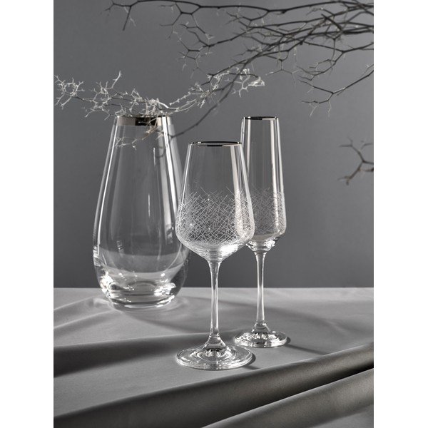 Frost 6 db piros üveg borospohár, 450 ml - Crystalex-image-1