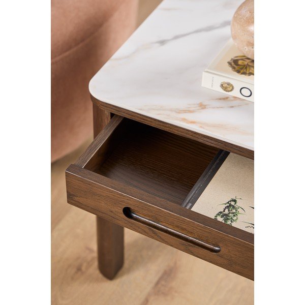 Tárolóasztal kerámia asztallappal 45x45 cm Southampton – Actona-image-1